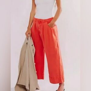 Free People Sweet Talk Chino Pant . NWT. Red mango